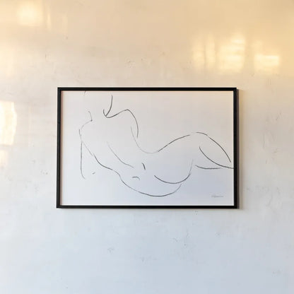 Nude Sketch III v2 by Albena Hristova. shown as a paper print in a black flame. Available as a archival giclee rolled canvas, fine art paper, or poster print. SKU 80617i.