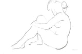 Nude Sketch IV v2 by Albena Hristova. SKU 80618i. Archival Giclee Fine art print for wall decor.