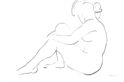 Nude Sketch IV v2 by Albena Hristova. SKU 80618i. Archival Giclee Fine art print for wall decor.
