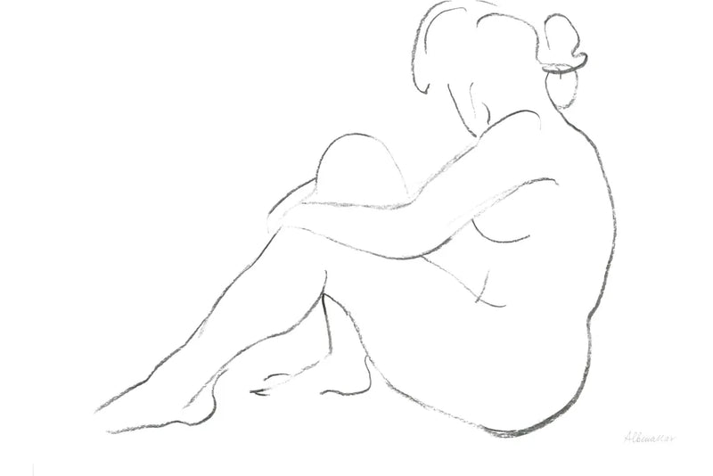 Nude Sketch IV v2 by Albena Hristova. SKU 80618i. Archival Giclee Fine art print for wall decor.