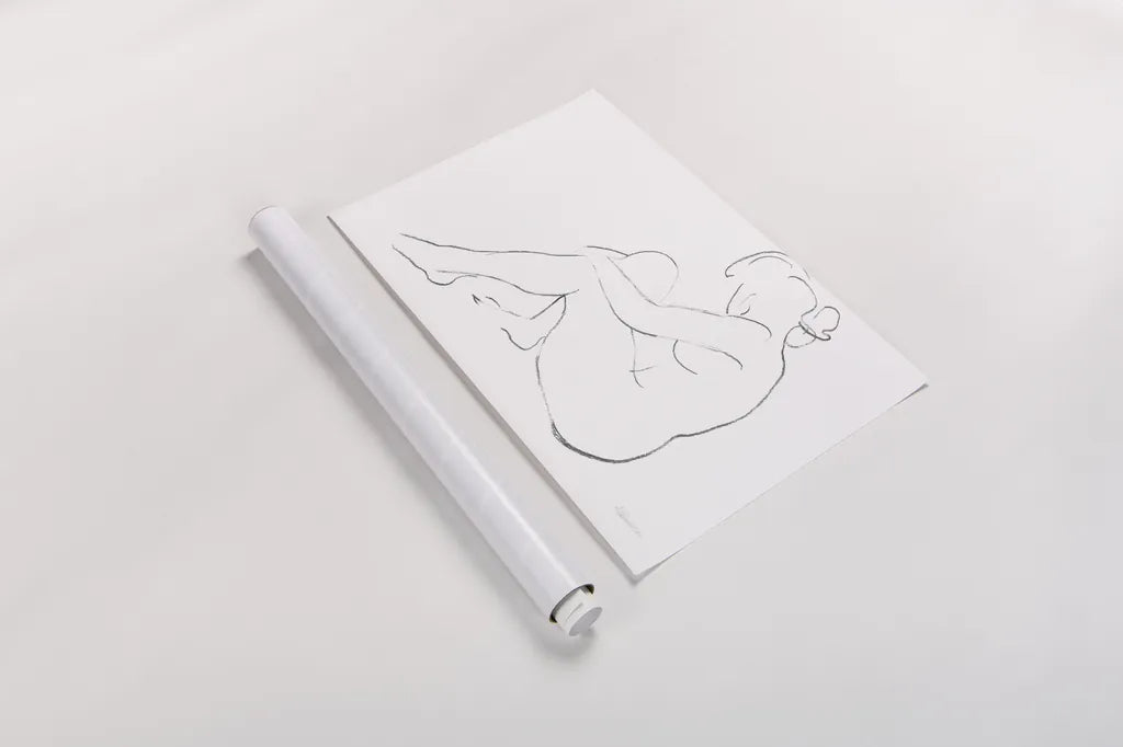 Nude Sketch IV v2 by Albena Hristova. shown as a rolled paper print. Available as archival giclee rolled canvas, fine art paper, or poster print. SKU 80618i.