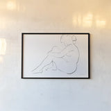 Nude Sketch IV v2 by Albena Hristova. shown as a paper print in a black flame. Available as a archival giclee rolled canvas, fine art paper, or poster print. SKU 80618i.