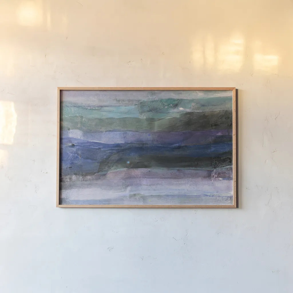 Ocean Dreams by Albena Hristova. shown as a paper print in a natural frame. Available as a archival giclee rolled canvas, fine art paper, or poster print. SKU 59661i.