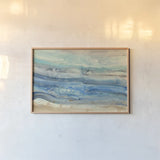 Ocean Waves by Albena Hristova. shown as a paper print in a natural frame. Available as a archival giclee rolled canvas, fine art paper, or poster print. SKU 30238i.