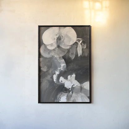 Orchid Splendor I by Albena Hristova. shown as a paper print in a black flame. Available as a archival giclee rolled canvas, fine art paper, or poster print. SKU 64624h.