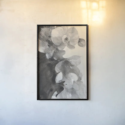 Orchid Splendor II by Albena Hristova. shown as a paper print in a black flame. Available as a archival giclee rolled canvas, fine art paper, or poster print. SKU 64625h.