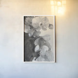 Orchid Splendor II by Albena Hristova. shown as a paper print in a white frame. Available as a archival giclee rolled canvas, fine art paper, or poster print. SKU 64625h.