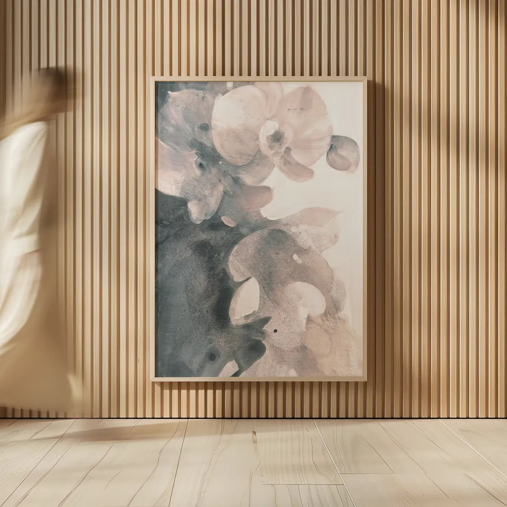 Orchid Splendor II Blush by Albena Hristova. shown as over sized large wall art. Available as an archival giclee rolled canvas, fine art paper, or poster print. SKU 82360h.