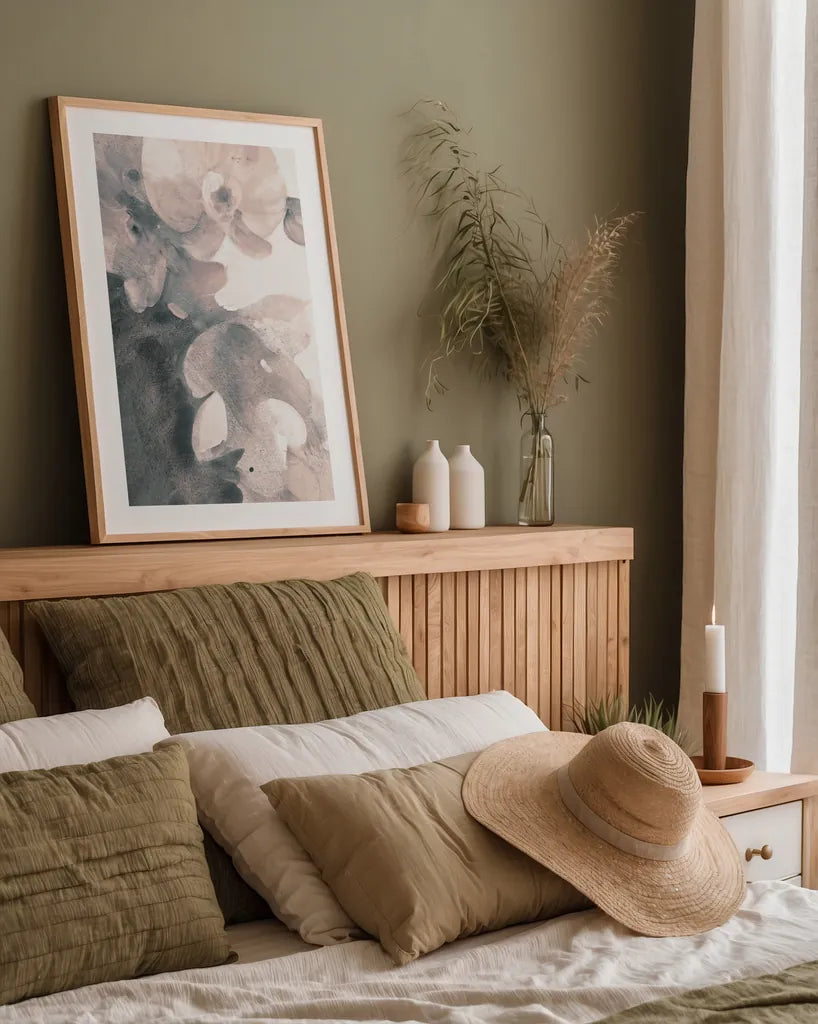 Orchid Splendor II Blush by Albena Hristova. shown as a paper print in a natural frame. Available as a archival giclee rolled canvas, fine art paper, or poster print. SKU 82360h.