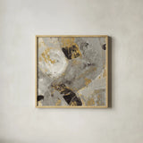 Painted Desert Neutral by Albena Hristova. Shown in a natural wood glass frame for a timeless modern aesthetic. Available as an archival giclee rolled canvas, fine art paper, or poster print. SKU 18642a.