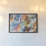 Palm Abstract by Albena Hristova. shown as a paper print in a black flame. Available as a archival giclee rolled canvas, fine art paper, or poster print. SKU 35193i.