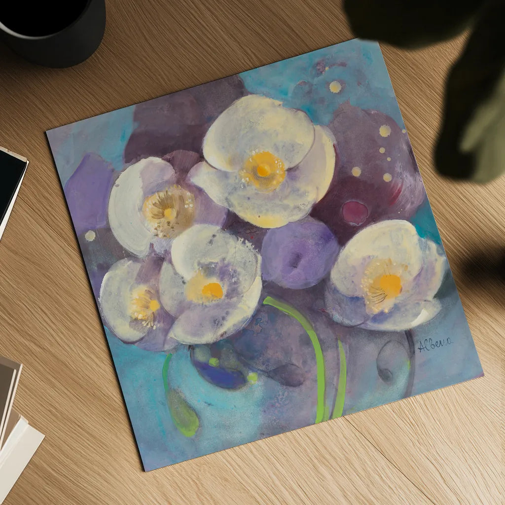 Papaver II by Albena Hristova. Shown as a detailed flat fine art print, highlighting archival giclee quality. Available as an archival giclee rolled canvas, fine art paper, or poster print. SKU 18436a.