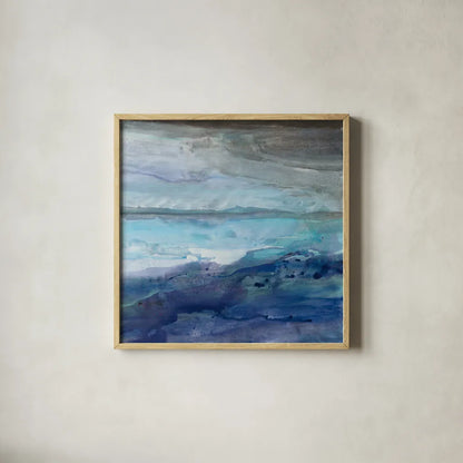 Paradise by Albena Hristova. Shown in a natural wood glass frame for a timeless modern aesthetic. Available as an archival giclee rolled canvas, fine art paper, or poster print. SKU 57916a.