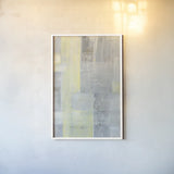Patchwork Abstract II by Albena Hristova. shown as a paper print in a white frame. Available as a archival giclee rolled canvas, fine art paper, or poster print. SKU 46616h.