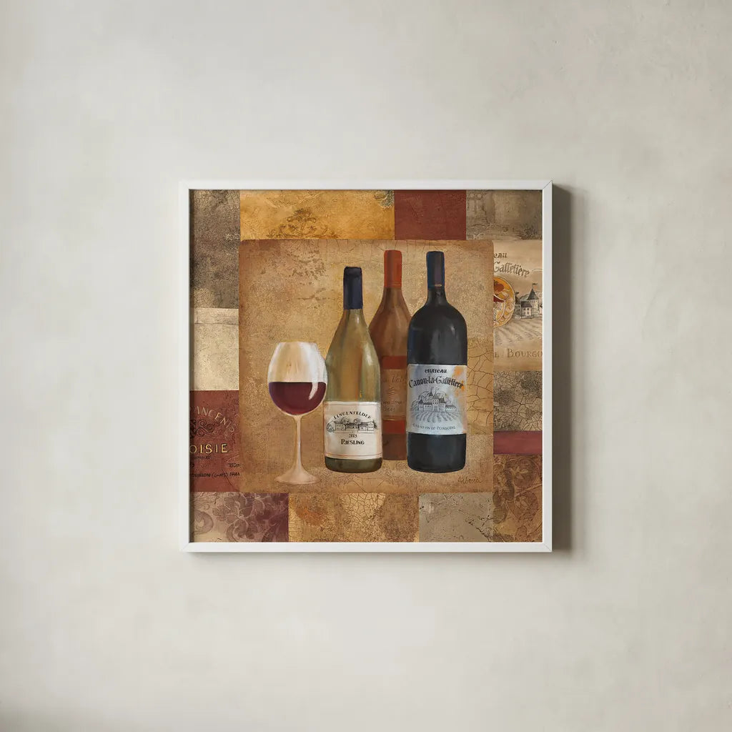 Perfect Vintage II Border by Albena Hristova. Shown in a crisp white glass frame for a clean and minimalist style. Available as an archival giclee rolled canvas, fine art paper, or poster print. SKU 6581a.