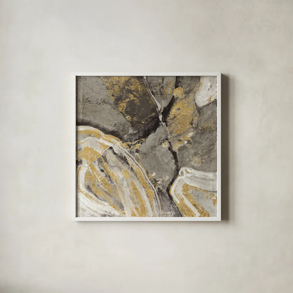 Phoenix Neutral by Albena Hristova. Shown in a crisp white glass frame for a clean and minimalist style. Available as an archival giclee rolled canvas, fine art paper, or poster print. SKU 18643a.