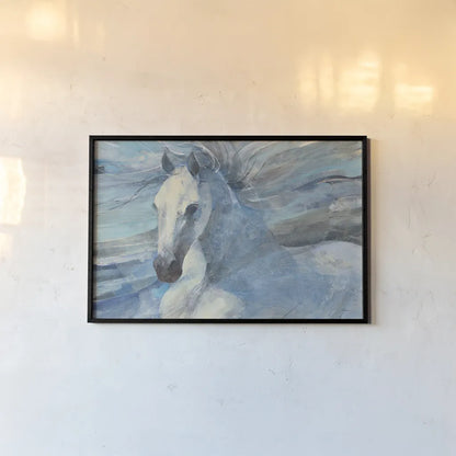 Poseidon Indigo Crop by Albena Hristova. shown as a paper print in a black flame. Available as a archival giclee rolled canvas, fine art paper, or poster print. SKU 23850i.