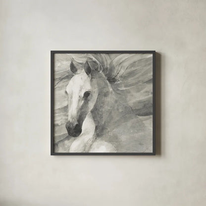 Poseidon Neutral Crop by Albena Hristova. Shown in a sleek black glass frame for a contemporary gallery look. Available as an archival giclee rolled canvas, fine art paper, or poster print. SKU 35840a.