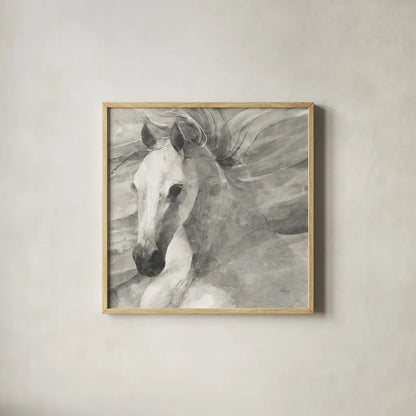 Poseidon Neutral Crop by Albena Hristova. Shown in a natural wood glass frame for a timeless modern aesthetic. Available as an archival giclee rolled canvas, fine art paper, or poster print. SKU 35840a.