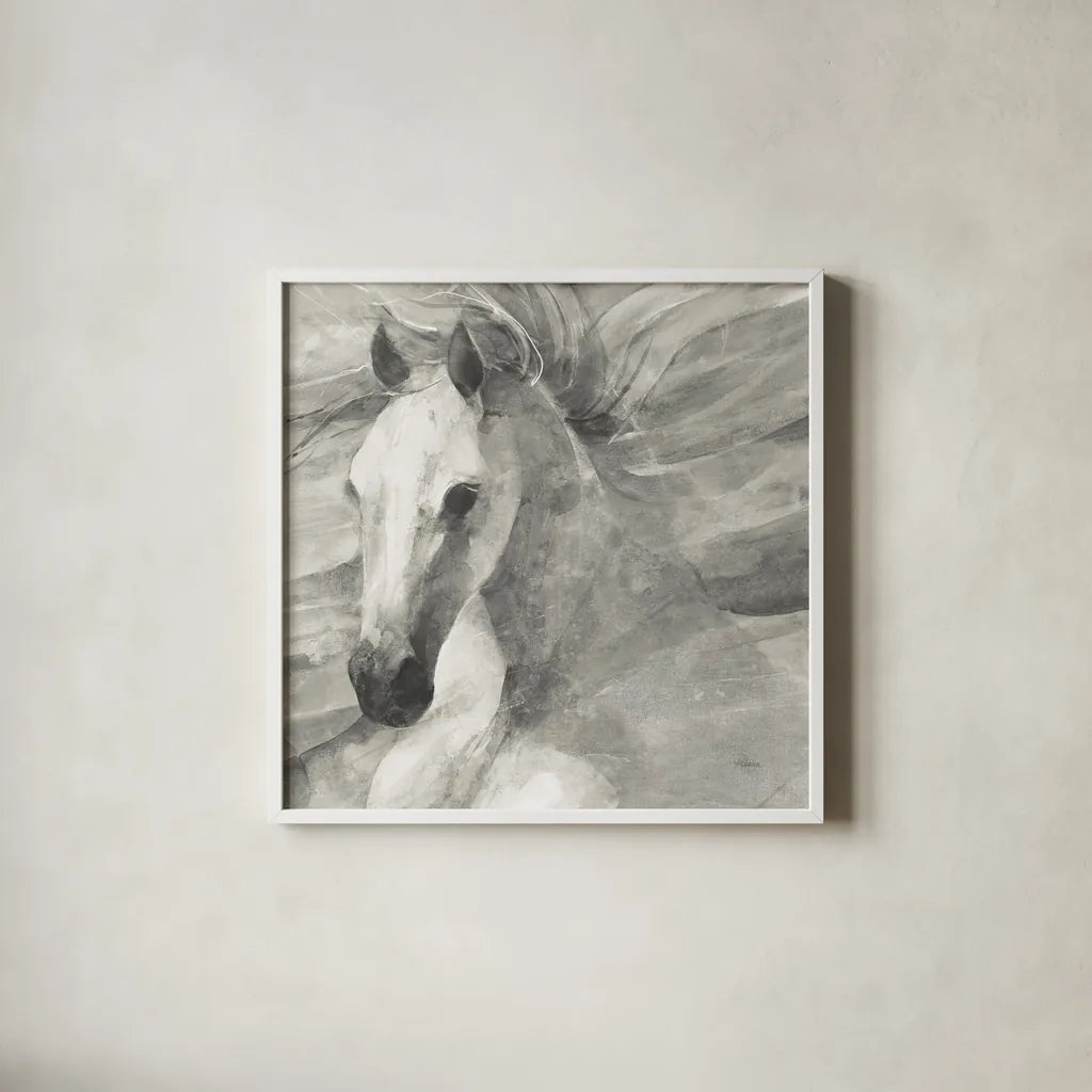 Poseidon Neutral Crop by Albena Hristova. Shown in a crisp white glass frame for a clean and minimalist style. Available as an archival giclee rolled canvas, fine art paper, or poster print. SKU 35840a.