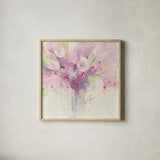 Pretty in Spring by Albena Hristova. Shown in a natural wood glass frame for a timeless modern aesthetic. Available as an archival giclee rolled canvas, fine art paper, or poster print. SKU 46427a.