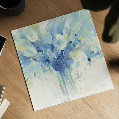 Pretty in Spring Blue by Albena Hristova. Shown as a detailed flat fine art print, highlighting archival giclee quality. Available as an archival giclee rolled canvas, fine art paper, or poster print. SKU 54518a.