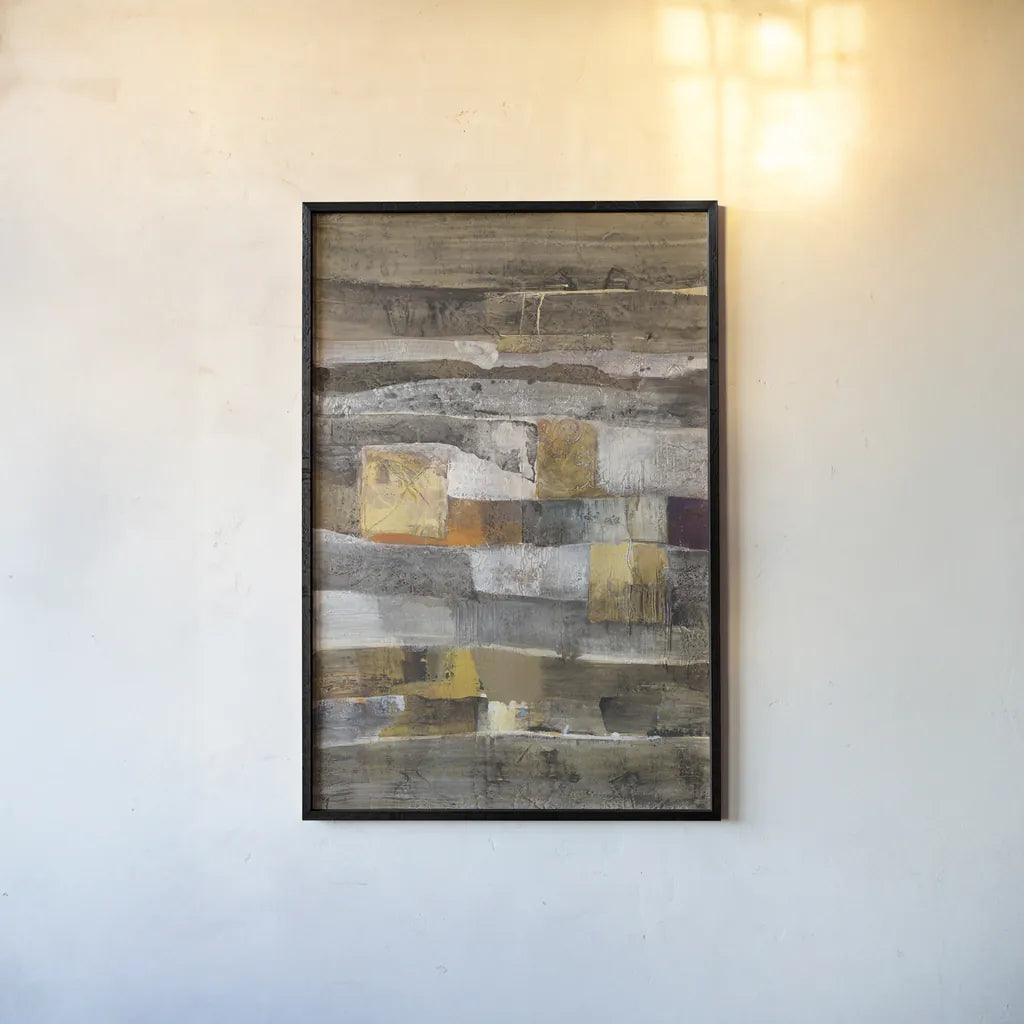 Pueblo I by Albena Hristova. shown as a paper print in a black flame. Available as a archival giclee rolled canvas, fine art paper, or poster print. SKU 63824h.