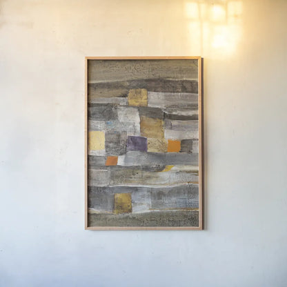 Pueblo II by Albena Hristova. shown as a paper print in a natural frame. Available as a archival giclee rolled canvas, fine art paper, or poster print. SKU 63947h.