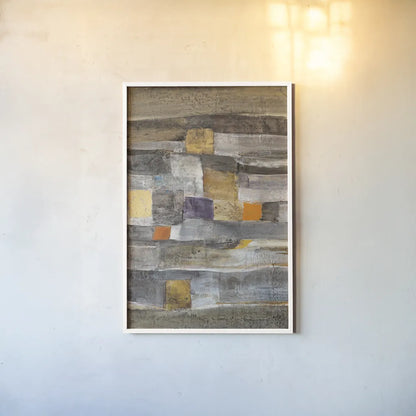 Pueblo II by Albena Hristova. shown as a paper print in a white frame. Available as a archival giclee rolled canvas, fine art paper, or poster print. SKU 63947h.