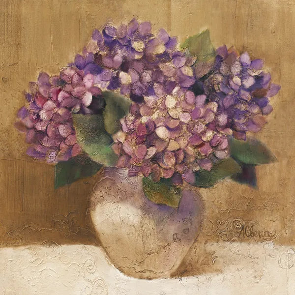 Purple Bouquet I by Albena Hristova. SKU 4896a. Archival Giclee Fine art print for wall decor.