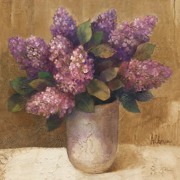 Purple Bouquet II by Albena Hristova. SKU 4897a. Archival Giclee Fine art print for wall decor.