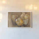 Raku by Albena Hristova. shown as a paper print in a white frame. Available as a archival giclee rolled canvas, fine art paper, or poster print. SKU 44113i.