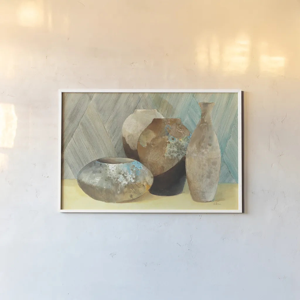 Raku Study III Crop by Albena Hristova. shown as a paper print in a white frame. Available as a archival giclee rolled canvas, fine art paper, or poster print. SKU 10509i.