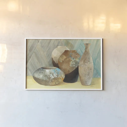 Raku Study III Crop by Albena Hristova. shown as a paper print in a white frame. Available as a archival giclee rolled canvas, fine art paper, or poster print. SKU 10509i.