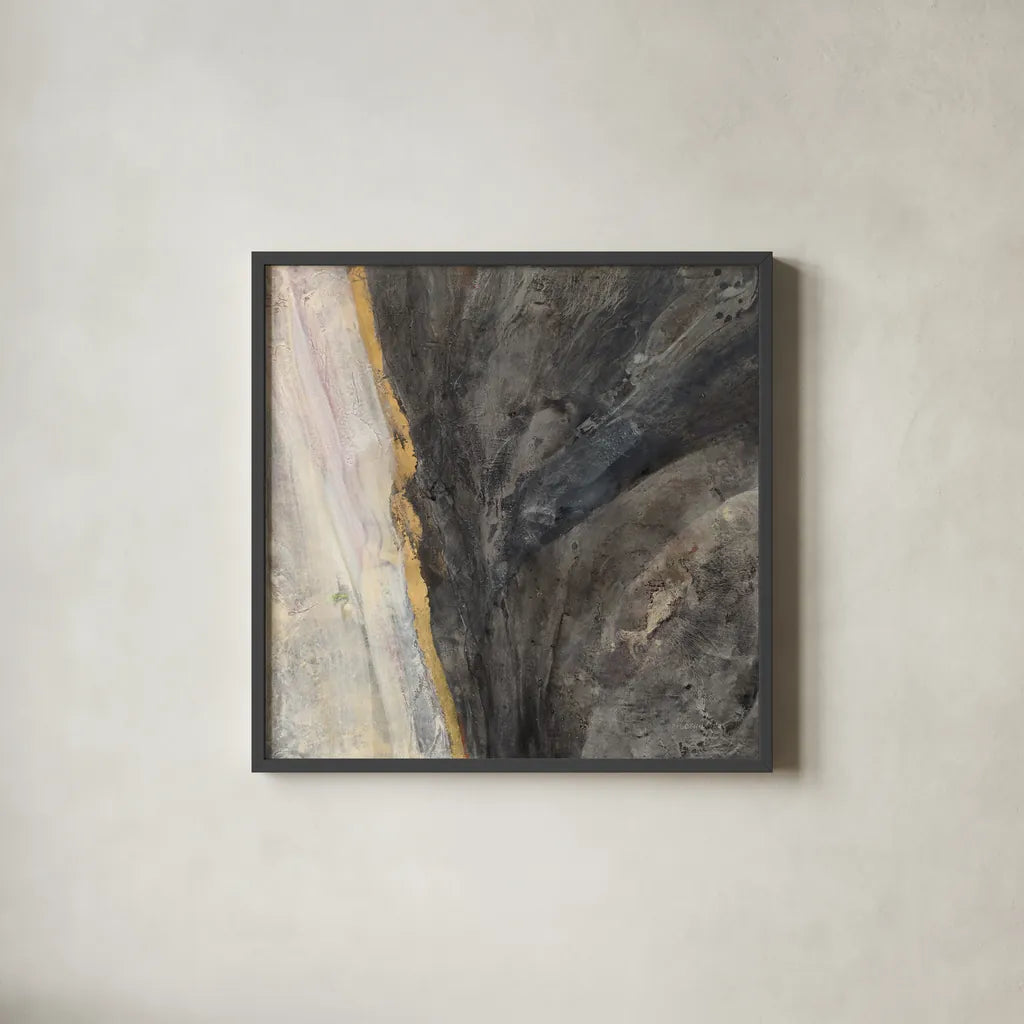 Ravine by Albena Hristova. Shown in a sleek black glass frame for a contemporary gallery look. Available as an archival giclee rolled canvas, fine art paper, or poster print. SKU 63825a.