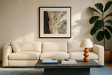 Ravine Dark by Albena Hristova. Displayed in a glass frame with matte in a clean modern living room. Available as an archival giclee rolled canvas, fine art paper, or poster print. SKU 67602a.
