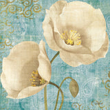 Rich Poppies on Paisley by Albena Hristova. SKU 11419a. Archival Giclee Fine art print for wall decor.