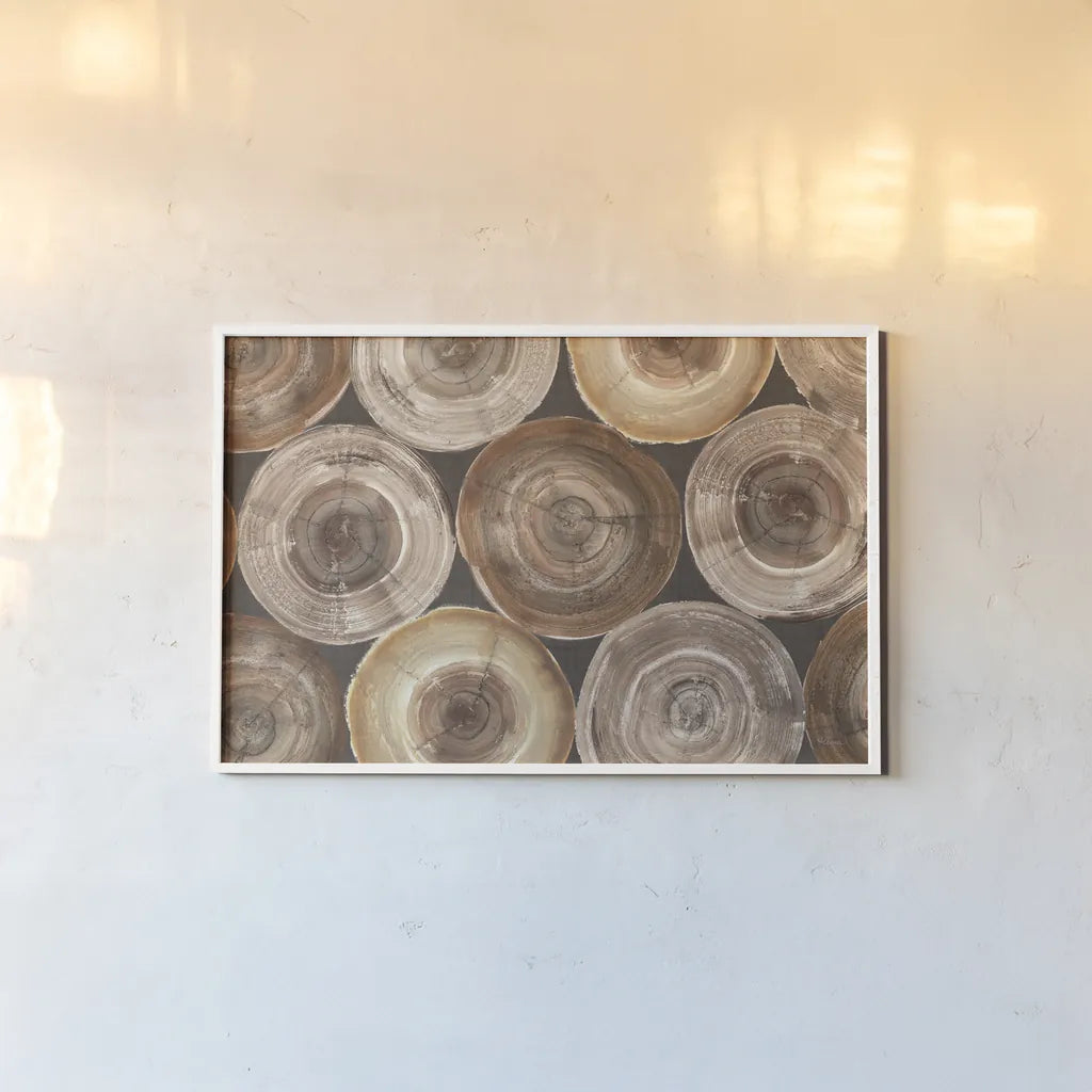 Rings of Life I by Albena Hristova. shown as a paper print in a white frame. Available as a archival giclee rolled canvas, fine art paper, or poster print. SKU 48465i.