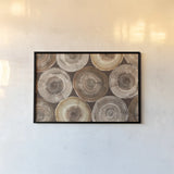 Rings of Life I Brown by Albena Hristova. shown as a paper print in a black flame. Available as a archival giclee rolled canvas, fine art paper, or poster print. SKU 48467i.