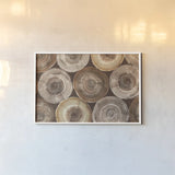 Rings of Life I Brown by Albena Hristova. shown as a paper print in a white frame. Available as a archival giclee rolled canvas, fine art paper, or poster print. SKU 48467i.