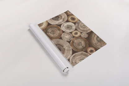 Rings of Life II Brown by Albena Hristova. shown as a rolled paper print. Available as archival giclee rolled canvas, fine art paper, or poster print. SKU 48468i.