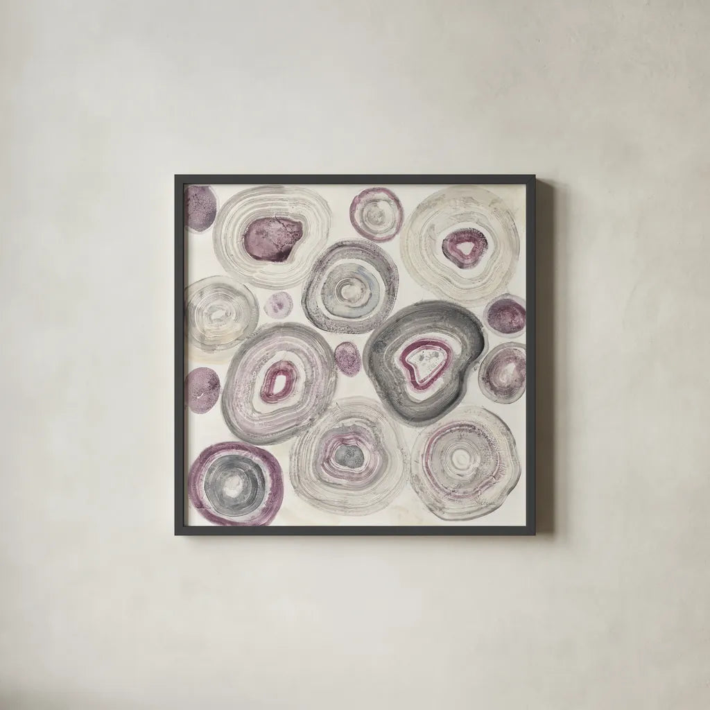 Rings of Power by Albena Hristova. Shown in a sleek black glass frame for a contemporary gallery look. Available as an archival giclee rolled canvas, fine art paper, or poster print. SKU 33942a.