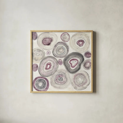 Rings of Power by Albena Hristova. Shown in a natural wood glass frame for a timeless modern aesthetic. Available as an archival giclee rolled canvas, fine art paper, or poster print. SKU 33942a.