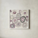 Rings of Power by Albena Hristova. Shown in a crisp white glass frame for a clean and minimalist style. Available as an archival giclee rolled canvas, fine art paper, or poster print. SKU 33942a.