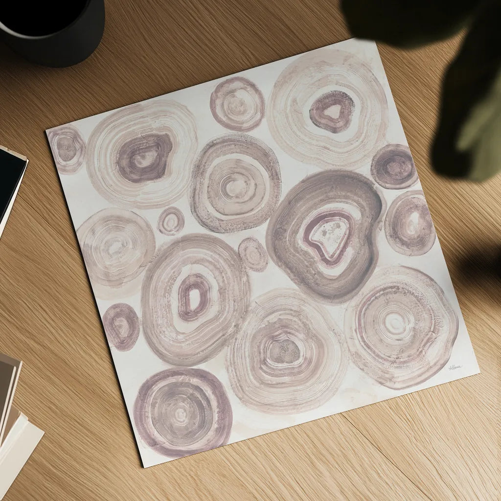 Rings of Power Blush by Albena Hristova. Shown as a detailed flat fine art print, highlighting archival giclee quality. Available as an archival giclee rolled canvas, fine art paper, or poster print. SKU 82356a.