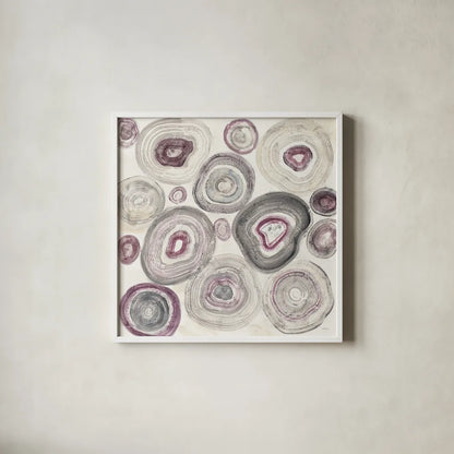 Rings of Power v2 by Albena Hristova. Shown in a crisp white glass frame for a clean and minimalist style. Available as an archival giclee rolled canvas, fine art paper, or poster print. SKU 34498a.