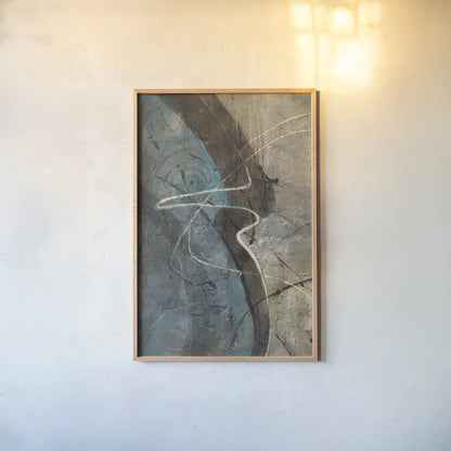 Ripple Effect by Albena Hristova. shown as a paper print in a natural frame. Available as a archival giclee rolled canvas, fine art paper, or poster print. SKU 64628h.