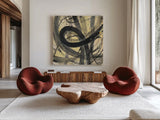 Roller Coaster I by Albena Hristova. Shown as extra-large giant wall art in a modern living room. Available as an archival giclee rolled canvas, fine art paper, or poster print. SKU 21904a.