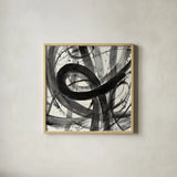 Roller Coaster I on White by Albena Hristova. Shown in a natural wood glass frame for a timeless modern aesthetic. Available as an archival giclee rolled canvas, fine art paper, or poster print. SKU 21906a.
