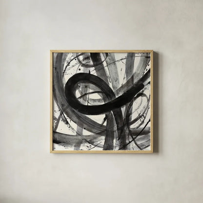 Roller Coaster I on White by Albena Hristova. Shown in a natural wood glass frame for a timeless modern aesthetic. Available as an archival giclee rolled canvas, fine art paper, or poster print. SKU 21906a.